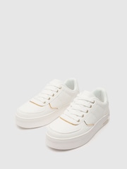 Schuh Marie Hardware White Trainers - Image 3 of 4