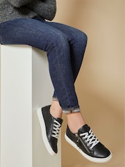 Jones Bootmaker Ladies Side Zip Casual Trainers - Image 1 of 6