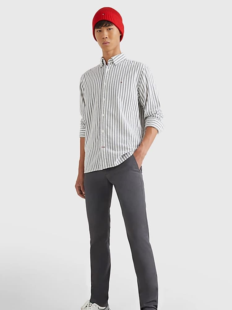 Tommy Hilfiger Grey 1985 Bleecker Trousers - Image 1 of 4 Tommy Hilfiger Grey 1985 Bleecker Trousers - Image 1 of 4