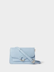 Osprey London Cornflower Blue The Henley Leather Shoulder Bag - Image 1 of 6