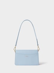 Osprey London Cornflower Blue The Henley Leather Shoulder Bag - Image 3 of 6