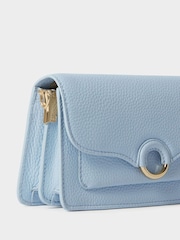 Osprey London Cornflower Blue The Henley Leather Shoulder Bag - Image 4 of 6