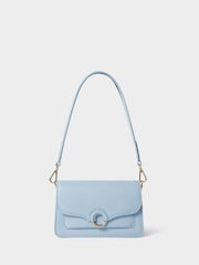 Osprey London Cornflower Blue The Henley Leather Shoulder Bag - Image 6 of 6