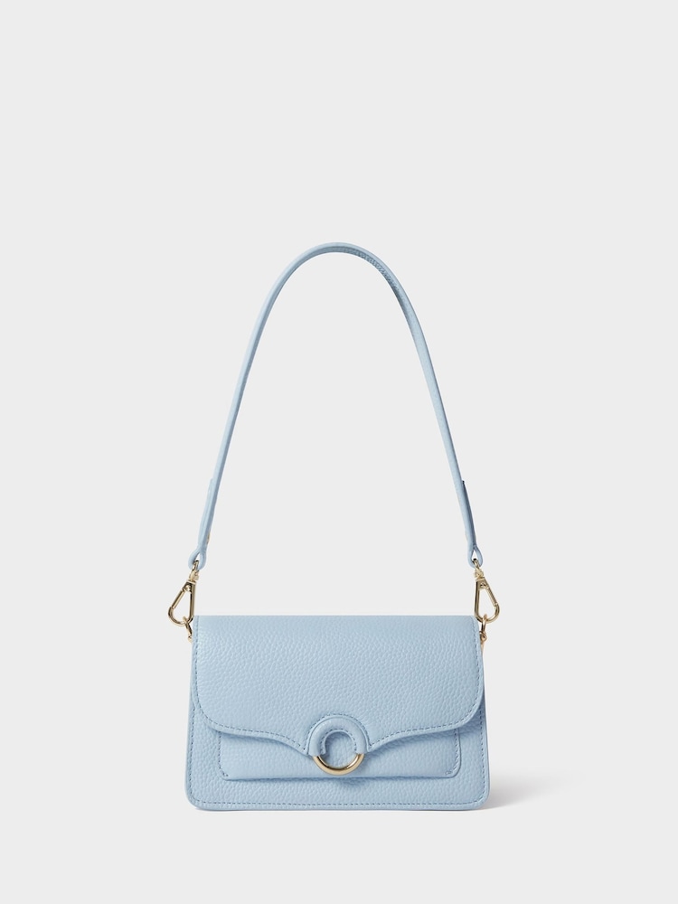 Osprey London Cornflower Blue The Henley Leather Shoulder Bag - Image 6 of 6 Osprey London Cornflower Blue The Henley Leather Shoulder Bag - Image 6 of 6
