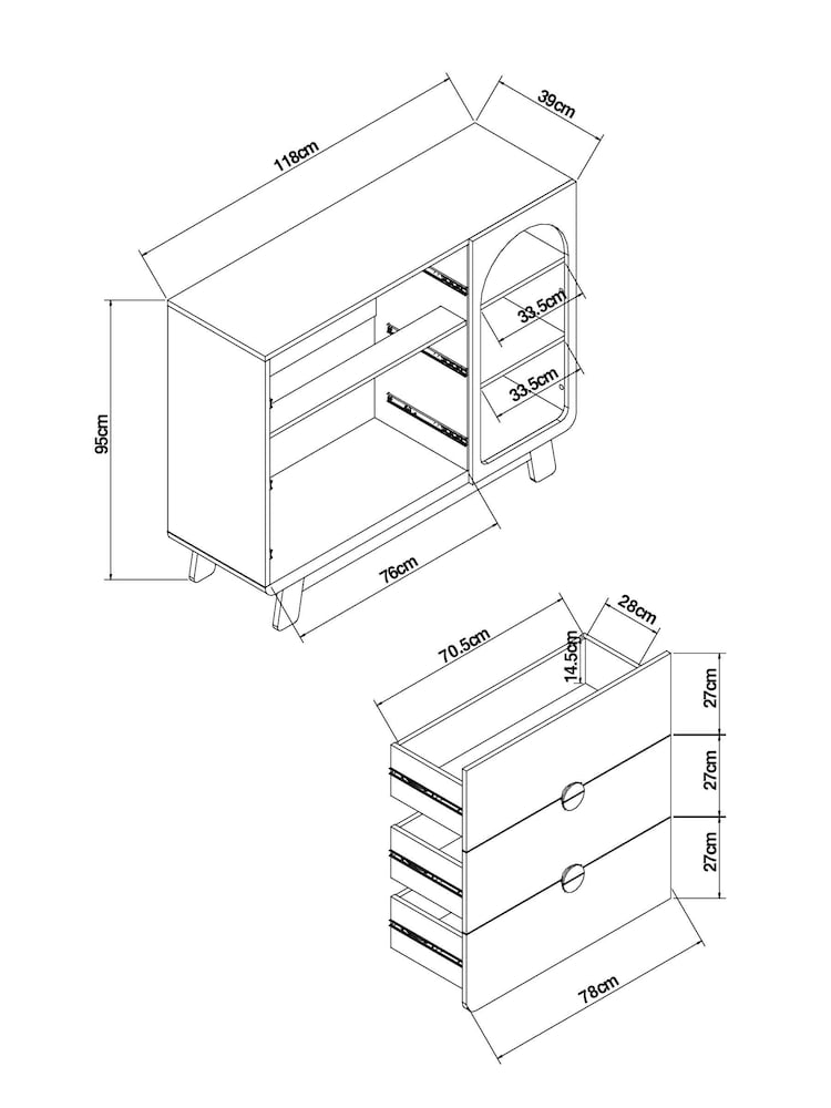 White Arches Junior Kids Multi Chest of Drawers - Image 12 of 12