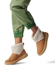 Sorel Explorer III Waterproof Suede Slip-Ons Cozy Lined Brown Boots - Image 1 of 8