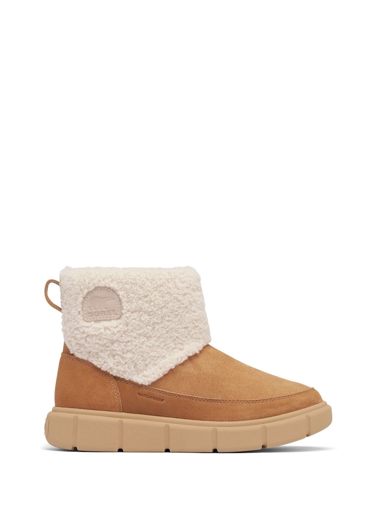 Sorel Explorer III Waterproof Suede Slip-Ons Cozy Lined Brown Boots - Image 2 of 8