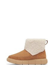 Sorel Explorer III Waterproof Suede Slip-Ons Cozy Lined Brown Boots - Image 3 of 8