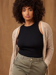Mint Velvet Black High Neck Tank Top - Image 1 of 4