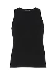 Mint Velvet Black High Neck Tank Top - Image 3 of 4