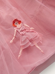 Boden Pink Applique Velvet Tulle Dress - Image 4 of 4