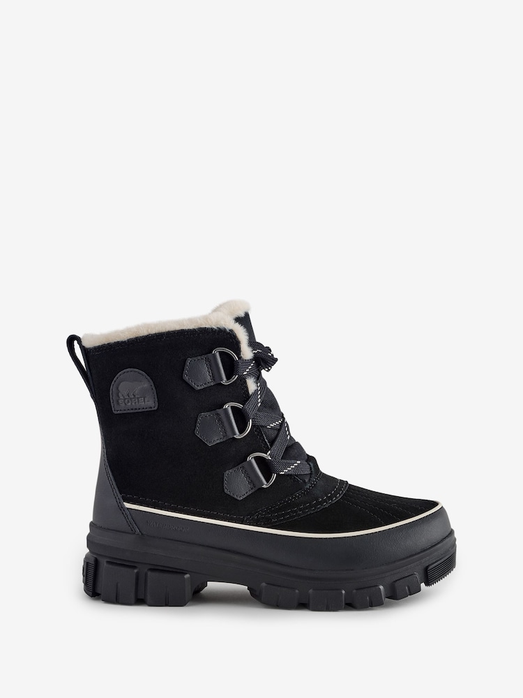 Sorel Torino Waterproof Suede Insultaed Lined Black Snow Boots - Image 1 of 1