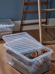 Wham Set of 2 Clear Crystal 45L Plastic Storage Box & Lid - Image 2 of 2