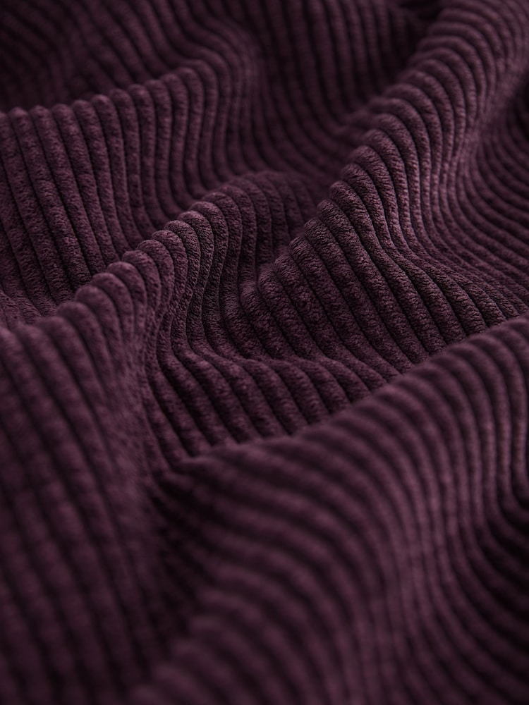 Burgundy Red Corduroy Lightweight Shacket - Image 8 of 8