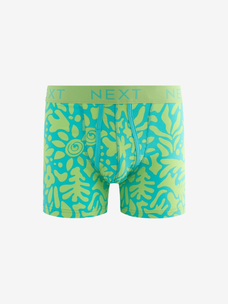 Pink/Blue Neon Print A-Front Boxers 4 Pack - Image 2 of 7 Pink/Blue Neon Print A-Front Boxers 4 Pack - Image 2 of 7