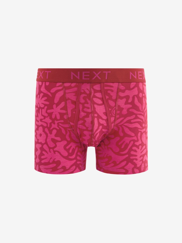 Pink/Blue Neon Print A-Front Boxers 4 Pack - Image 4 of 7