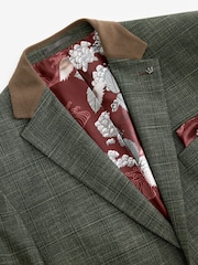 Green Trimmed Check Blazer - Image 9 of 12
