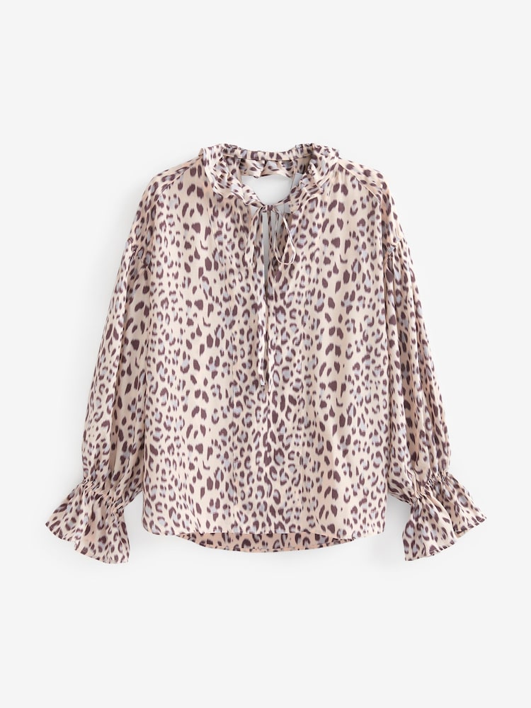 Equipment Farah Cream Animal Print Silk Blend Blouse - Image 1 of 1