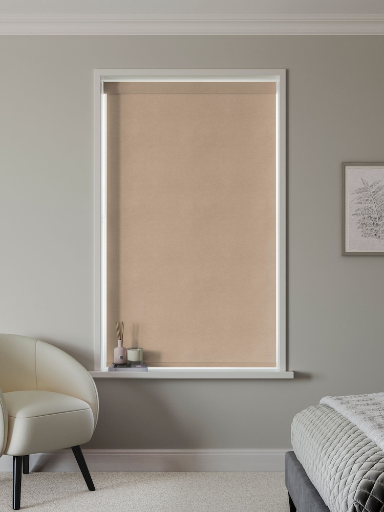 Natural Sand Hollis Made to Measure Roller Blind - Image 2 of 6