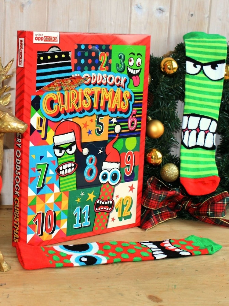 United Odd Socks Red 12-Day Christmas Sock Advent Calendar - Image 6 of 6 United Odd Socks Red 12-Day Christmas Sock Advent Calendar - Image 6 of 6