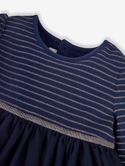 JoJo Maman Bébé Navy Girls' Robin Party Dress - Image 2 of 3