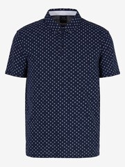 Armani Exchange Navy Pattered 100% Cotton Logo Shirt - Image 5 of 5