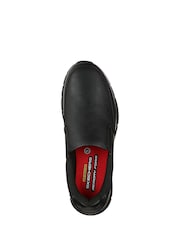 Skechers Black Mens Nampa Groton Resistant Slip On Shoes - Image 4 of 5