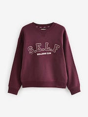 self. Burgundy Red Sweatshirt - Image 6 of 7