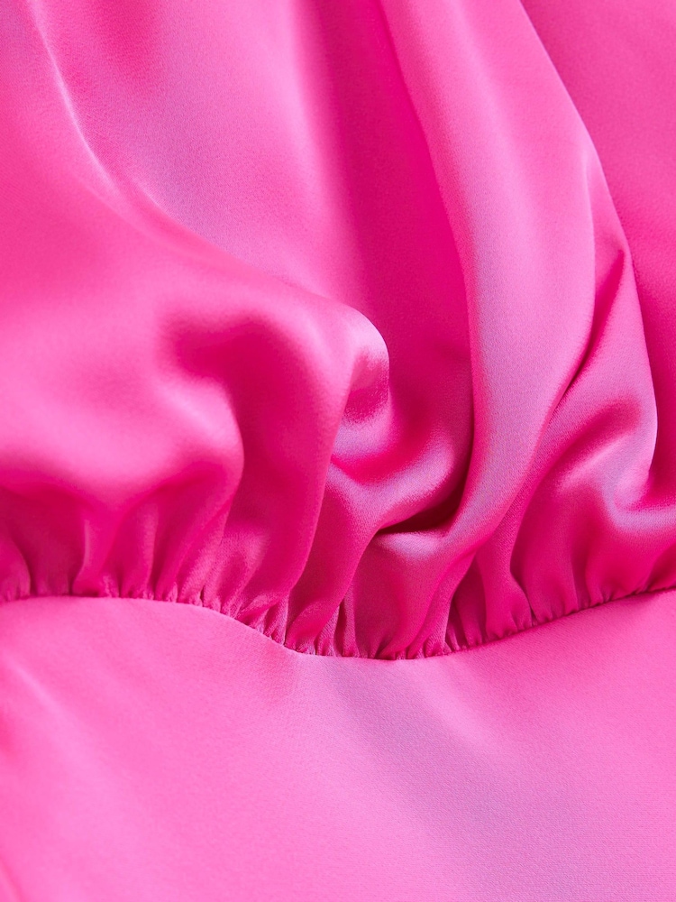 River Island Pink Halter Bridesmaid Dress - Image 5 of 5