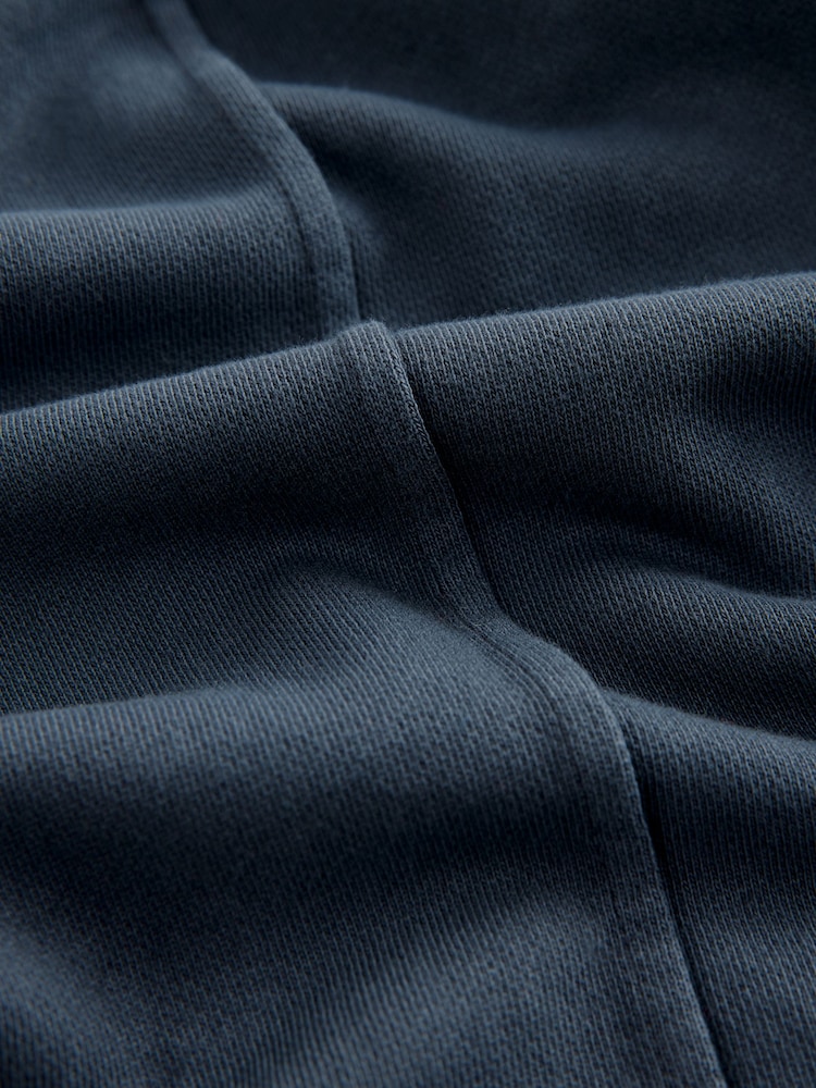 Washed Blue 100% Cotton Wide Leg Joggers - Image 8 of 8