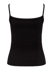 Pour Moi Black Off Duty Long Line Rib Jersey Support Cami Top - Image 4 of 5