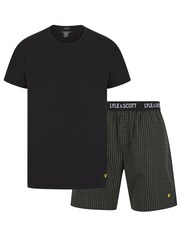 Lyle & Scott Black T-Shirt And Short Kyle Set - Image 1 of 7