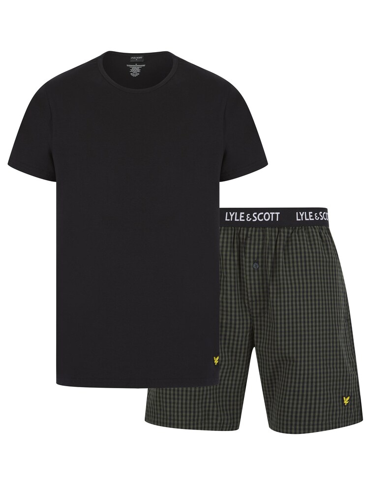Lyle & Scott Black T-Shirt And Short Kyle Set - Image 1 of 7 Lyle & Scott Black T-Shirt And Short Kyle Set - Image 1 of 7