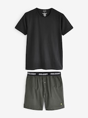 Lyle & Scott Black T-Shirt And Short Kyle Set - Image 2 of 7