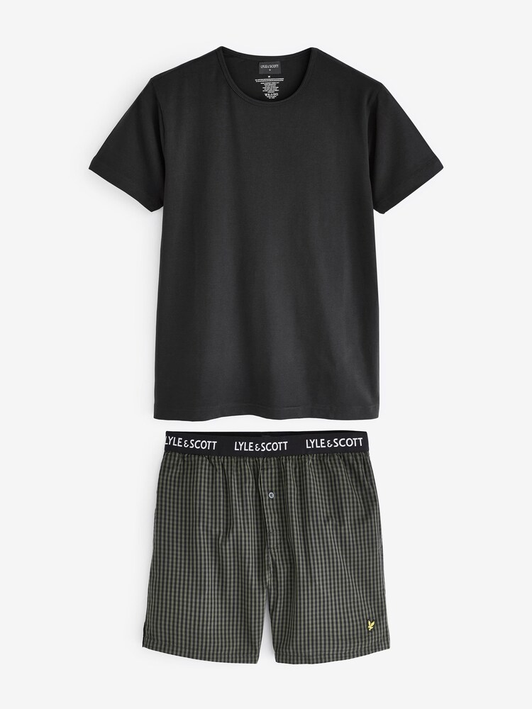 Lyle & Scott Black T-Shirt And Short Kyle Set - Image 2 of 7
