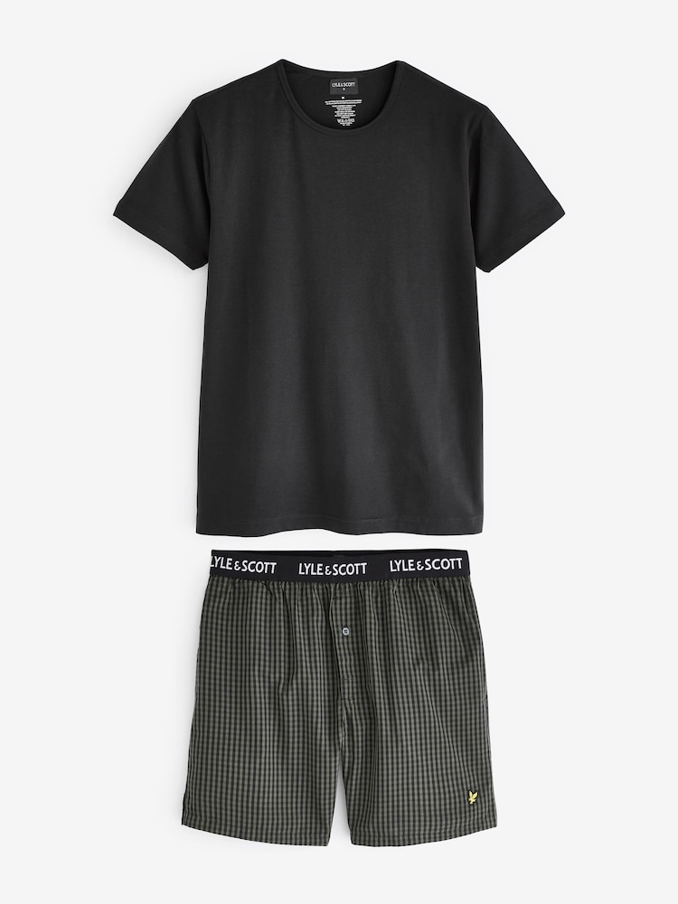 Lyle & Scott Black T-Shirt And Short Kyle Set - Image 2 of 7 Lyle & Scott Black T-Shirt And Short Kyle Set - Image 2 of 7