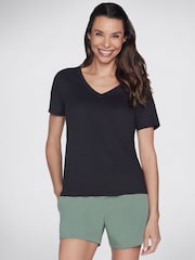 Skechers Black Godri Serene V-Neck Top - Image 1 of 3