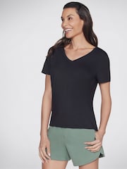 Skechers Black Godri Serene V-Neck Top - Image 2 of 3