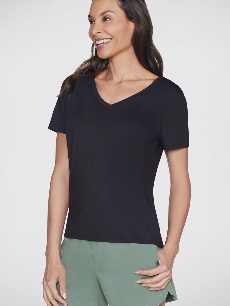 Skechers Black Godri Serene V-Neck Top - Image 3 of 3
