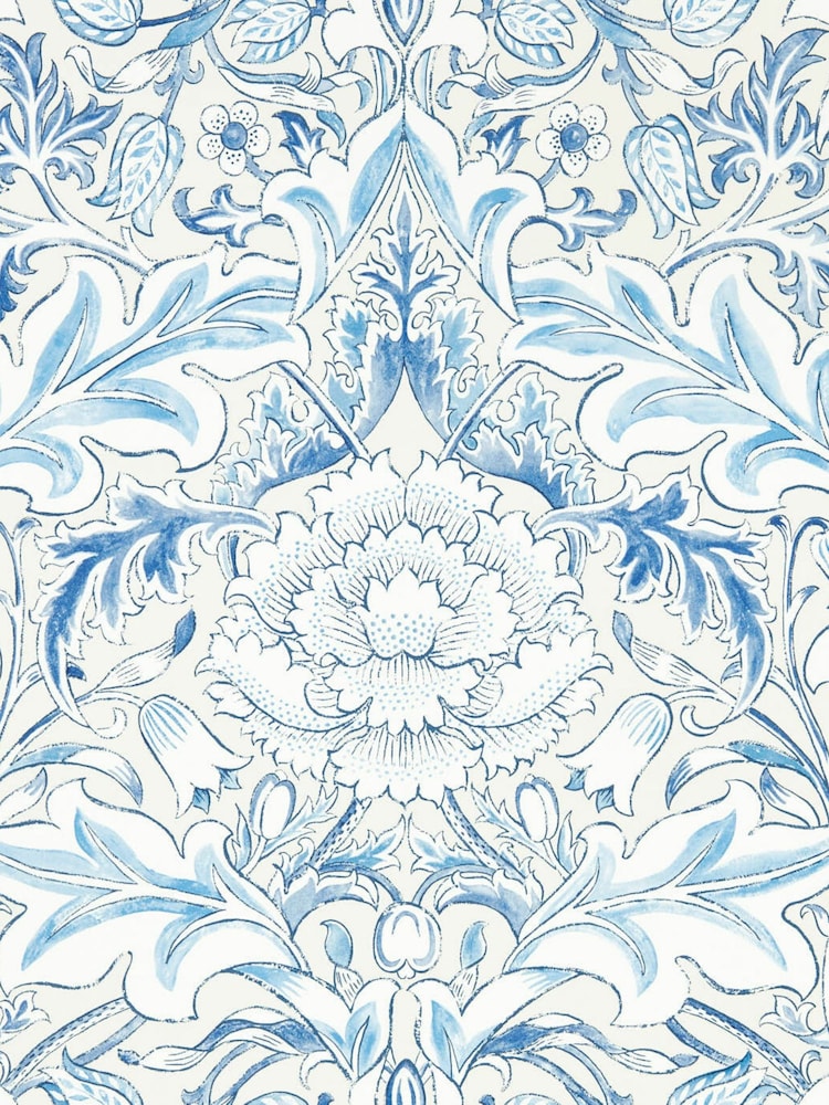 Morris & Co Blue Simply Severn 10.05M Wallpaper - Image 2 of 2