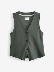 Charcoal Grey Knitlook Waistcoat - Image 3 of 5
