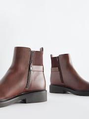 Brown Extra Wide Fit Forever Comfort® Buckle Detail Ankle Boots - Image 4 of 5