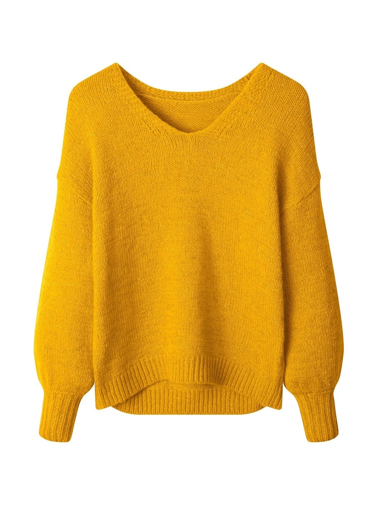 Joe Browns Yellow Oh So Cosy V-Neck Jumper - Image 6 of 6
