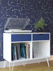 Novogratz White Perfect For Your Record Player And Vinyl NG Concord Turntable Stand with Drawers - Image 2 of 4