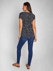 JoJo Maman Bébé Navy Spot Maternity Blouse - Image 2 of 7