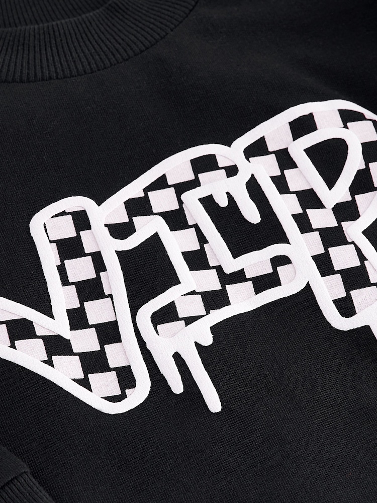 Black Print Long Sleeve Graffiti T-Shirt (3mths-7yrs) - Image 6 of 6