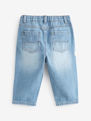 Light Blue Denim 100% Cotton Pleat Front Jeans (3mths-7yrs) - Image 6 of 8