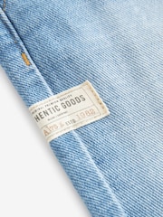 Light Blue Denim 100% Cotton Pleat Front Jeans (3mths-7yrs) - Image 7 of 8