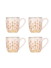 Cath Kidston Set of 4 Pink Breakfast Mugs - Image 1 of 4