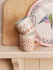 Cath Kidston Set of 4 Pink Breakfast Mugs - Image 4 of 4